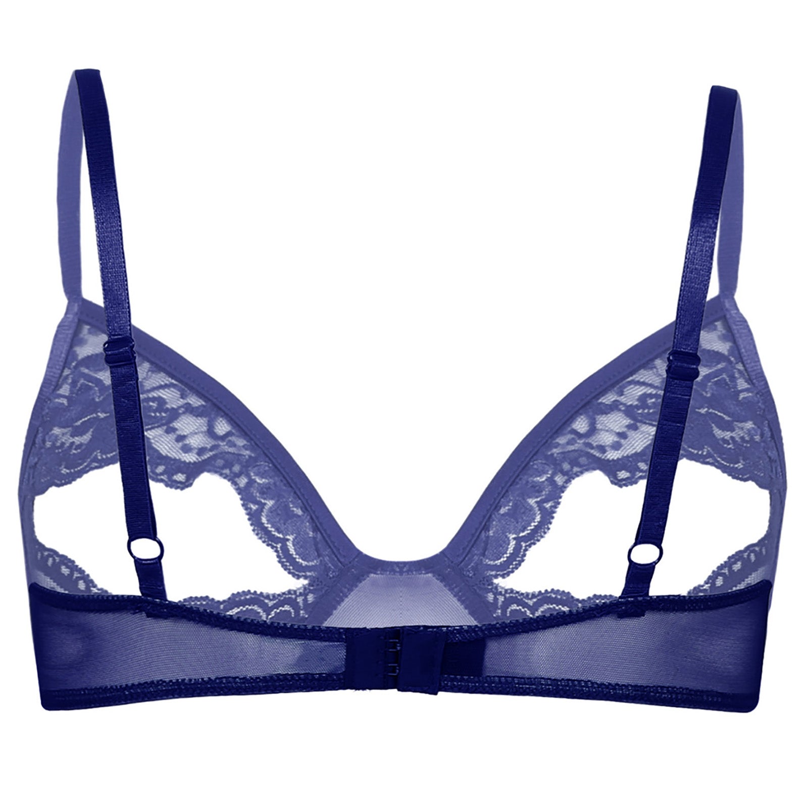 Women Nipple Exposed Bra Sexy Open Cup Lace Lingerie Exotic Brassiere Nightclub See-through Bralette Wire-free Unlined Bra Top