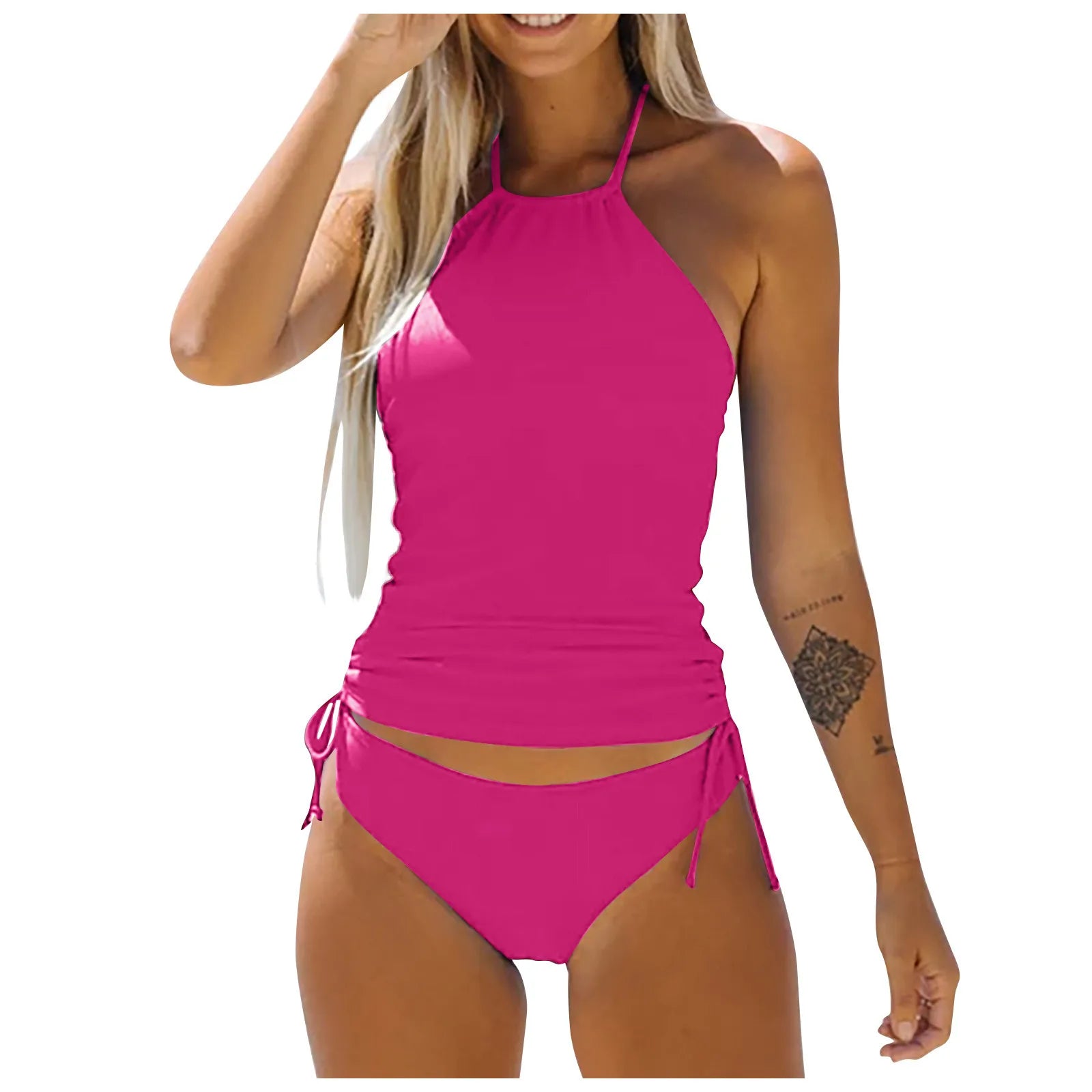Full Coverage Bikini Top Women Lace Up Swimwear Tops Underwire Push Up Swim Crop Top Tie Back Bathing Suit Period Swimwear
