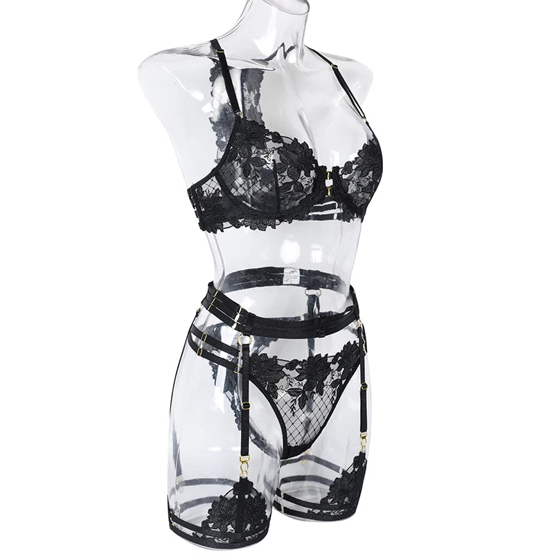 Lace Lingerie Women Bra and Panty Set Luxury Designer Underwear Lingerie Set Transparent Erotic Womens Underwear Sexy Porn Suits