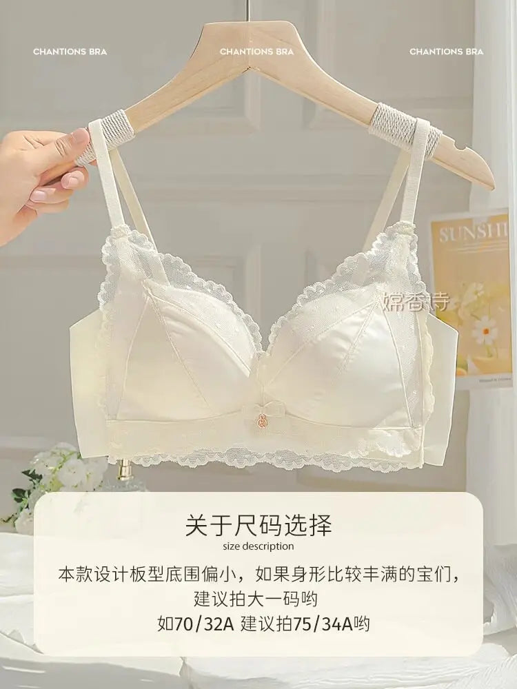 Push Up Bras for Women Small Bust Padded Wireless Anti Sagging Full Coverage Shaper Bralette Plus Size