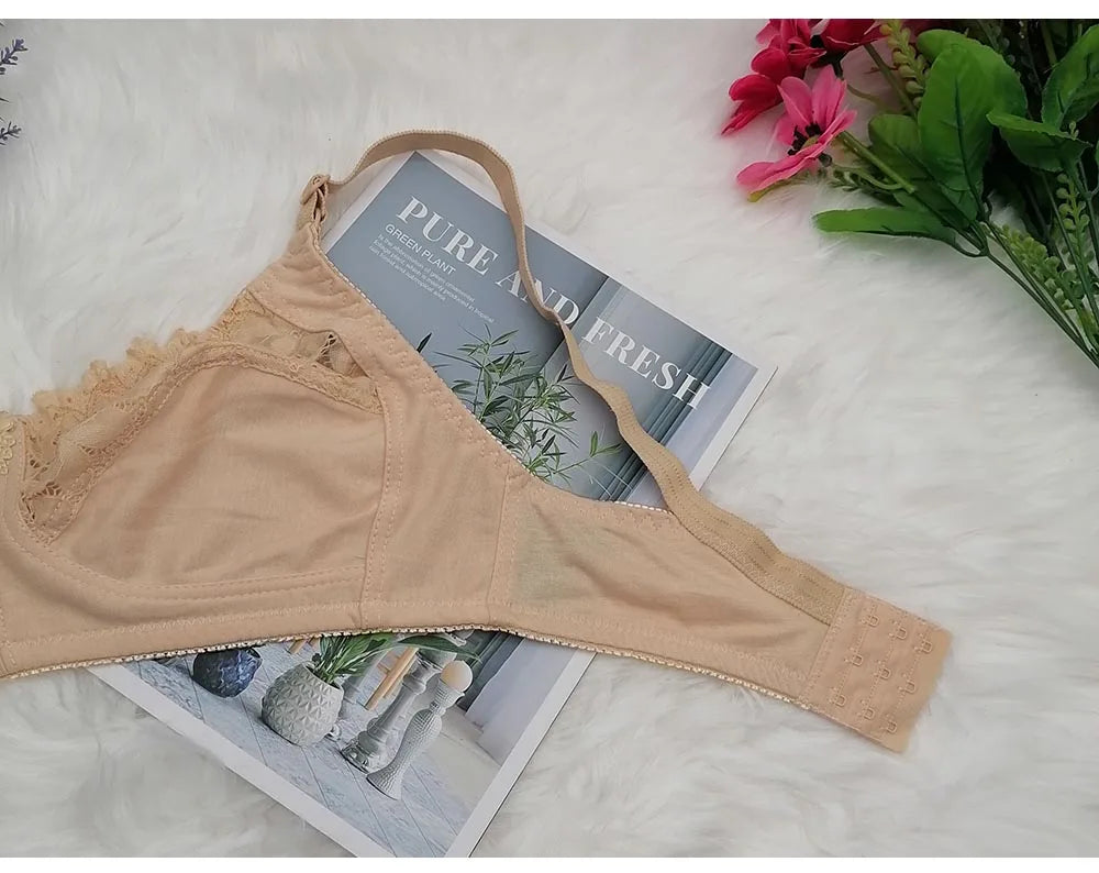 Lace Sexy BraS For Women Wire Free Bras Cotton Thin Brassiere Female Confortable Underwear 75-100 C D Cup C31