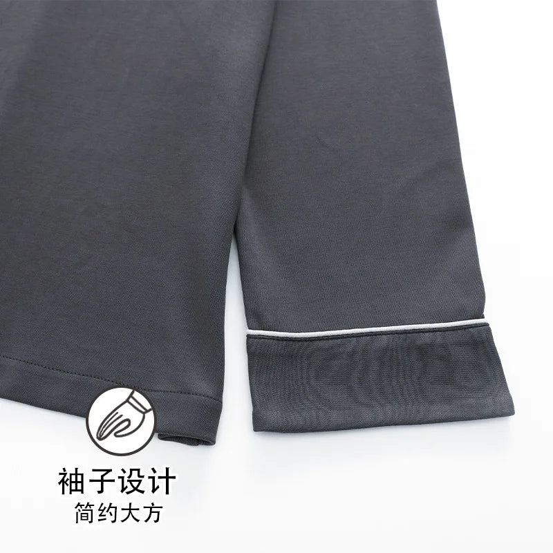Men's Pajama Sets Long Sleeve Cotton Top Pant Sleepwear Soft Spring Autumn Plus Size Loungewear Male Homewear Leisure Outwear