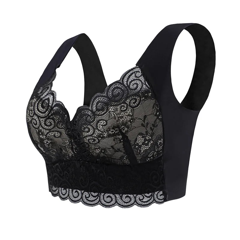 Bras For Women Underwear Plus Size Bra M-5XL Wire Free Brassiere Summer Wireless Bralette Push Up Sexy Lace Bra With Padding