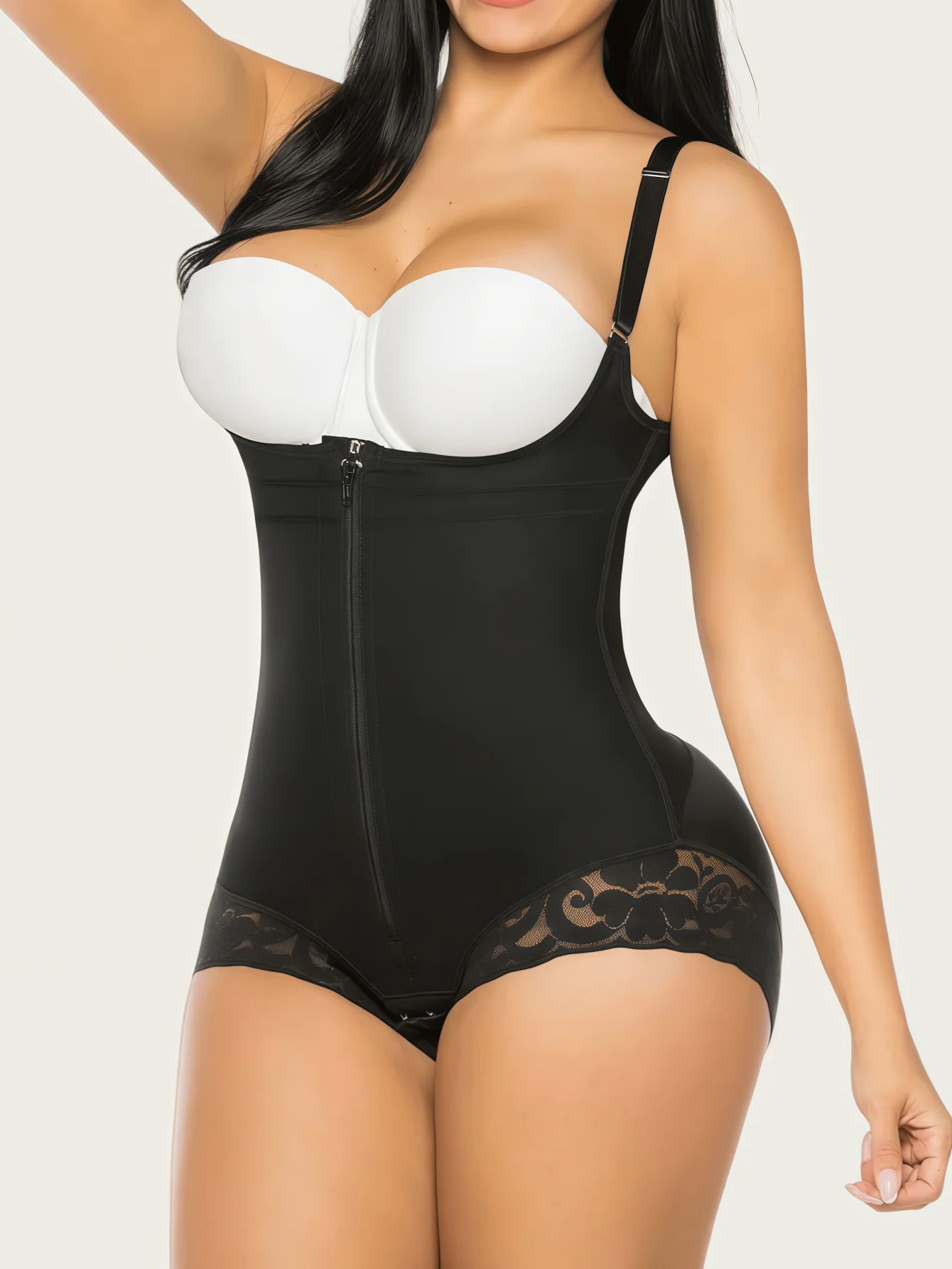 Shapewear For Women Tummy Control Body Shaper Zipper Open Bust Bodysuit Butt Lifter Without Bra