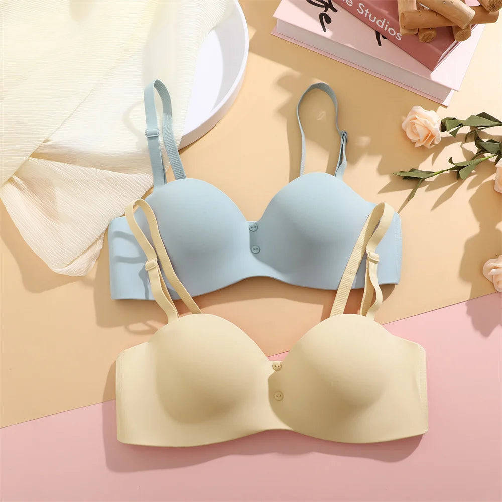 Seamless Sexy Bras Women Invisible Brassiere Adjustable Push Up Bras Female Comfortable Underwear Laides Solid Color Lingerie