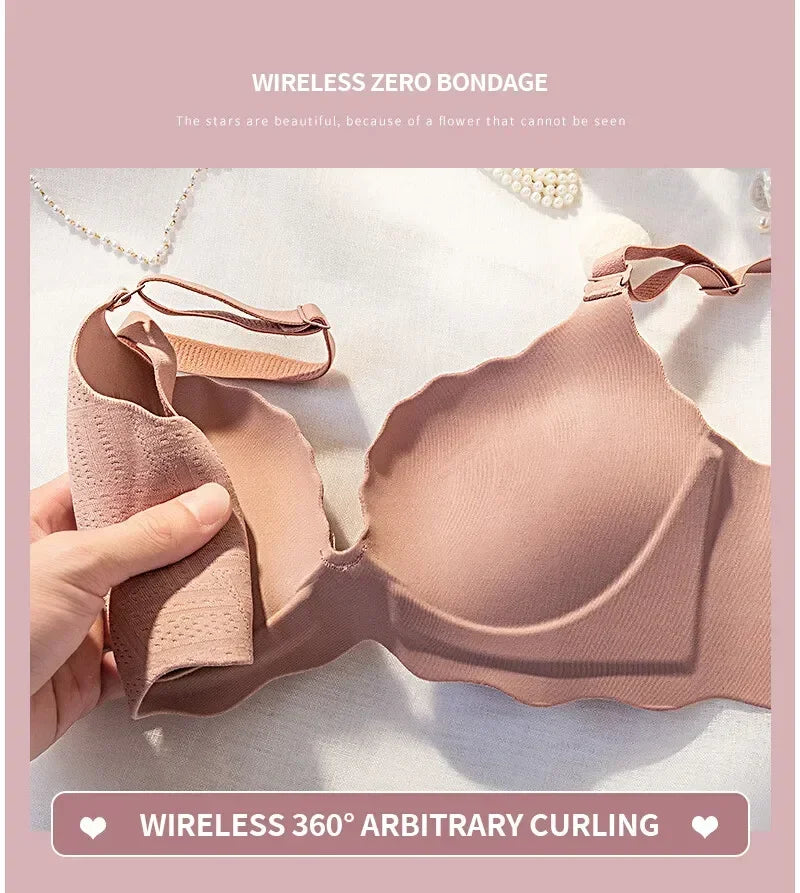 Seamless Push Up Women Bra Comfortable Adjustable Lingerie Wireless Sexy Bras 3/4 Cup Bralette Girl Brassiere Femenina