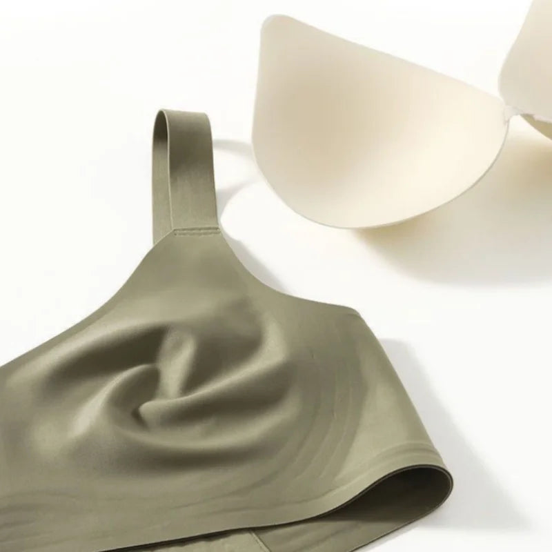 2Pcs/Set Bras For Women Sports Tops Seamless Underwear Padded Sexy Lingerie Wide shoulder Straps Bra Female Intimates