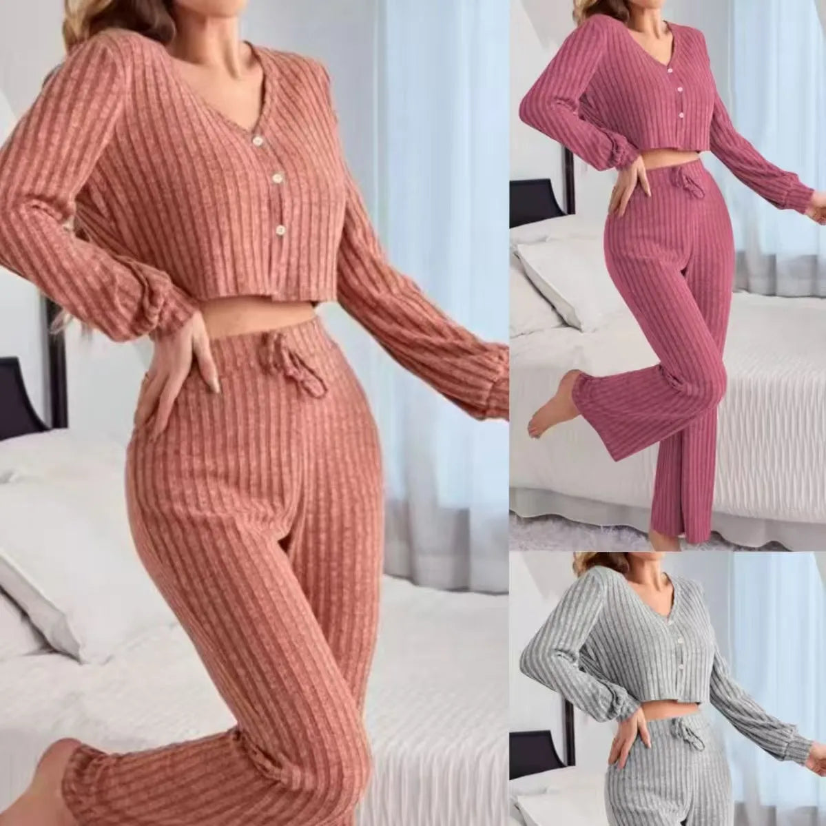 Women Pajama Sets Pijama Pajamas Woman Summer Set Sexy Women Sleepwear for Sleeping Women's Trousers Sleep Lounge Underwear