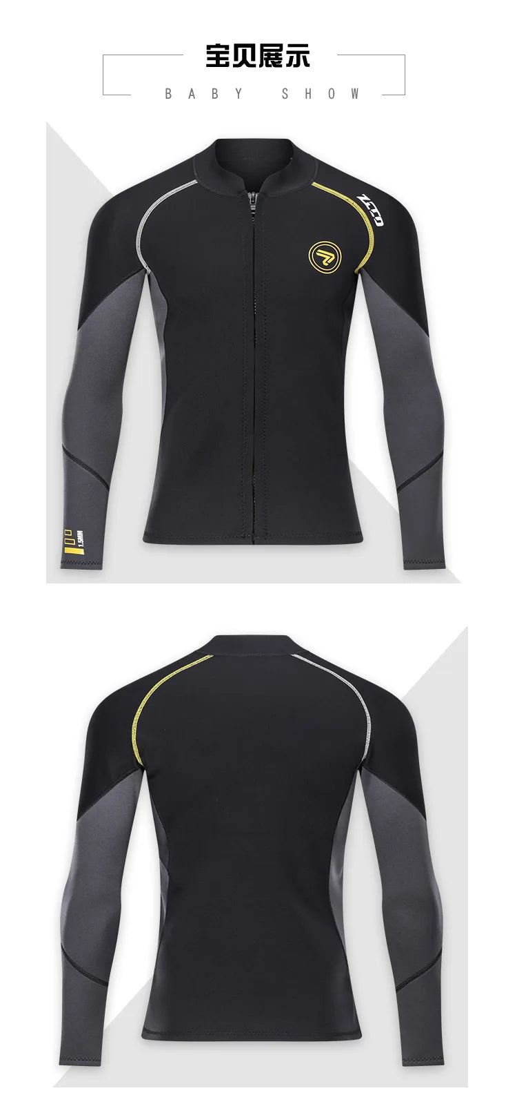 Premium Neoprene Wetsuits for Men 1.5mm/3mm Wetsuit Surf Suits Pant Top One-Piece Swimsuits Wet Suit for Scuba Diving Snorkeling