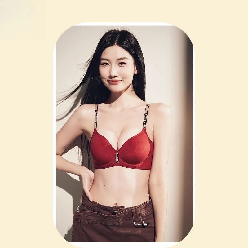 Ultra Push Up Bra 6CM Padding for Women Seamless Wireless Bra Full Coverage Gathers Side Fat Lifts Thermal Fleece Lined Bra