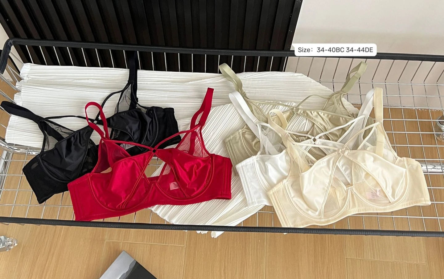 Unlined Bra for Women Large Size Underwear Women Soft Steel Ring Push-up Top Up Adjustable Bra 34-40BC 34-44DE Women's Intimates
