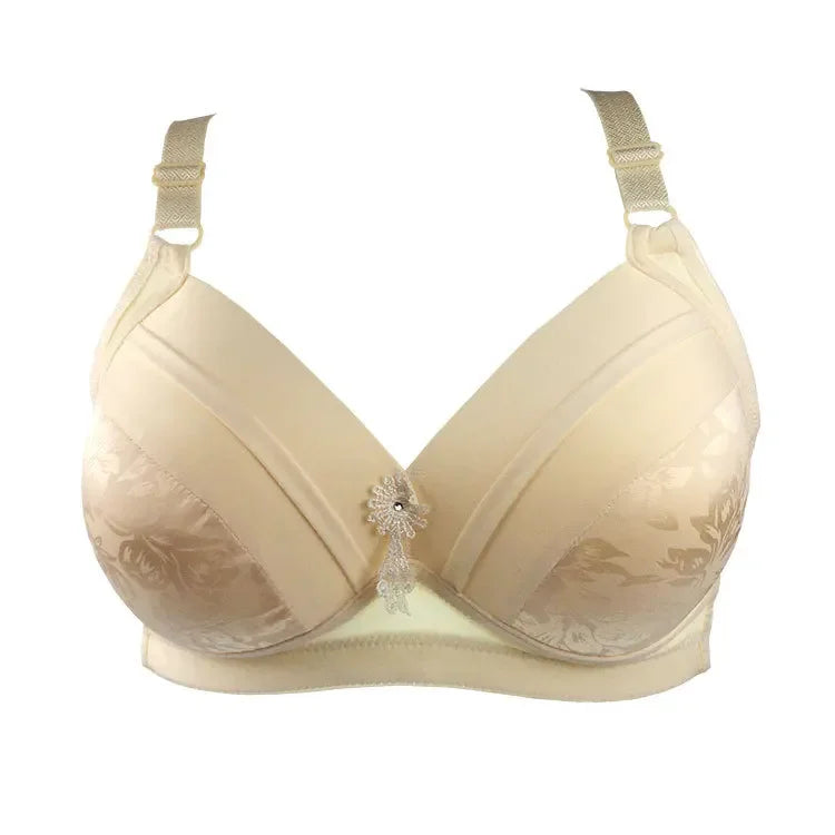 36-44 B/C Cup Bras for Big Breasted Women Fat Full Coverage Thin Wire Free Back Closure Underwear Gathered High Quality Bra