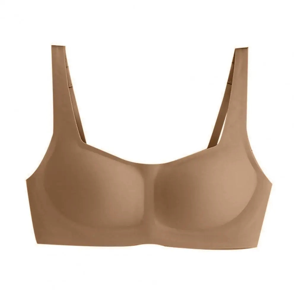 Women Bra Square Neck Wireless No Trace Thin Lingerie Padded Small Breasts Close Together Padded Bra Prevent Sagging Push Up Bra