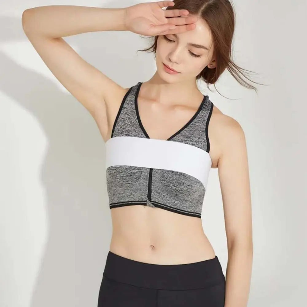 Anti Bounce Breast Support Band Adjustable Compression Chest Wrap Belt Elastic Bra Alternative Sport Bras Strap Jumping Rope
