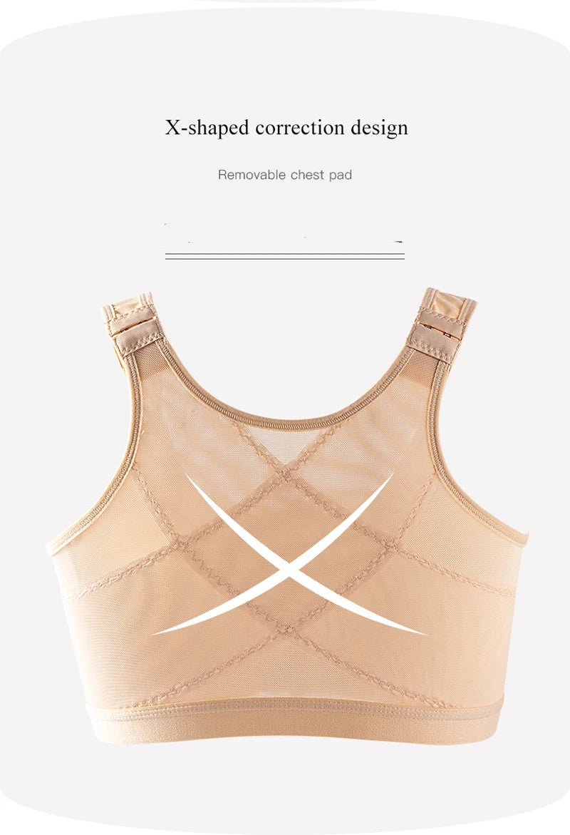 Large Size Sexy Front Closure Bra Wire Free Brassiere Intimates Women's Push Up Bralette Underwear Female Unlined Bras Lingerie