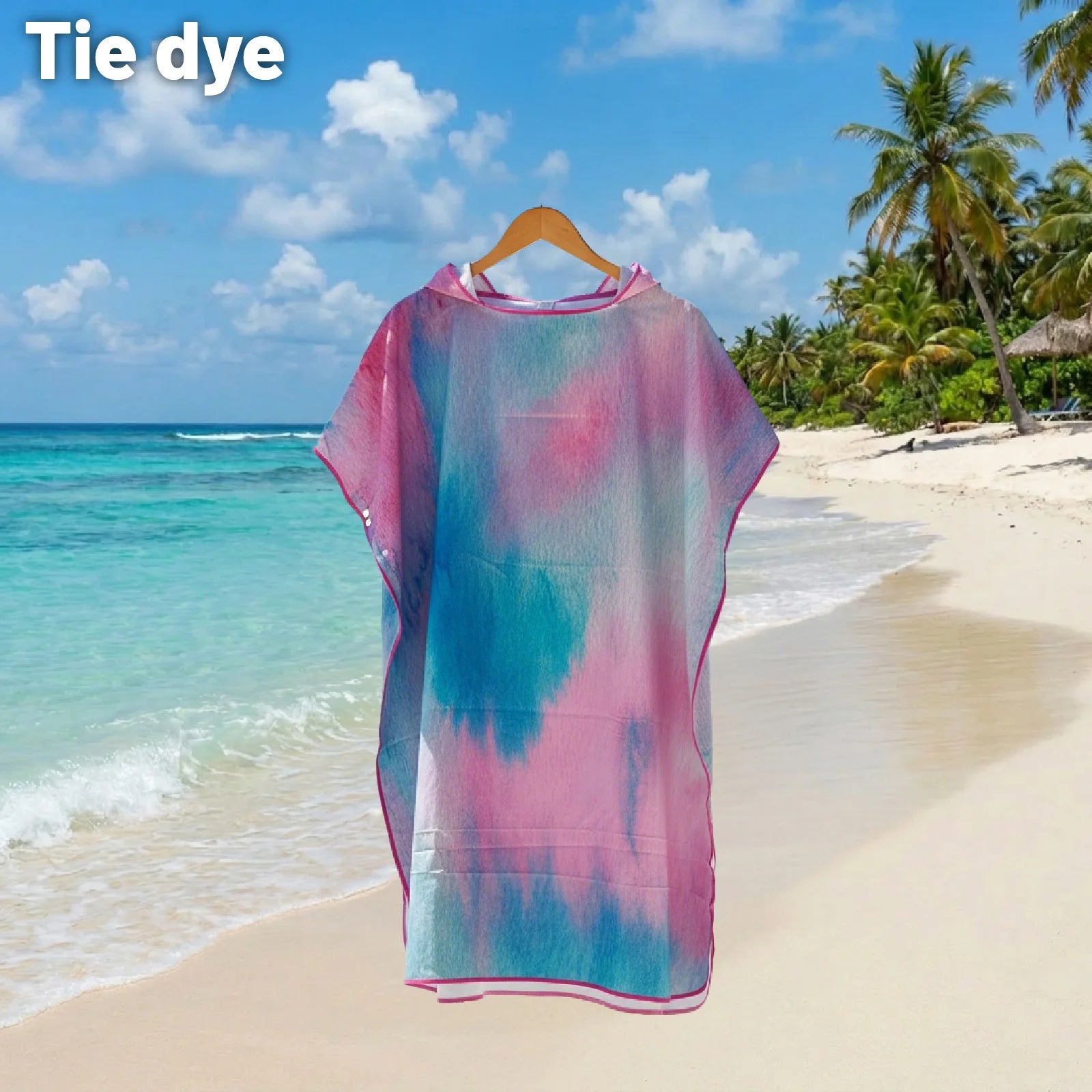 Hooded Beach Cover-Up Robe - Ultra-Soft Quick-Dry Microfiber Towel Sun Protection Swimwear Surf Cover-Up and Privacy Wrap