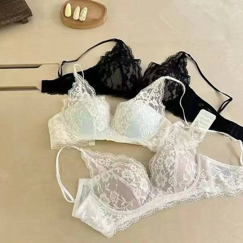 Push Up Bra For Small Chest Ultra Thick Padded Lift Gather Brassiere No Wire Comfort Lingerie