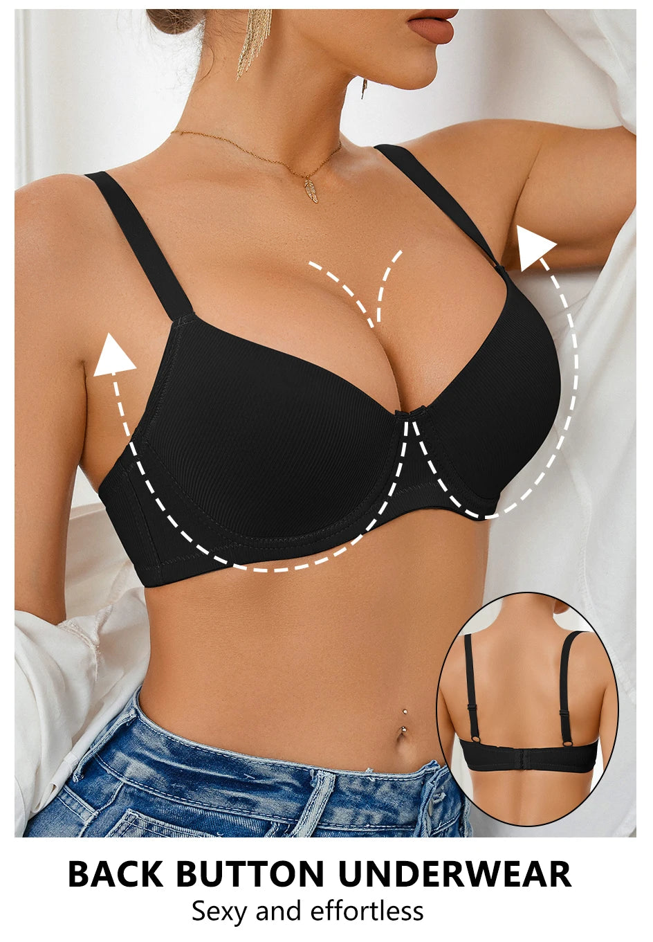 Women Large Bra Push Up Seamless Upper Bralette Summer Bras Plus Size Top Lingerie Underwear B C D Cup Bras