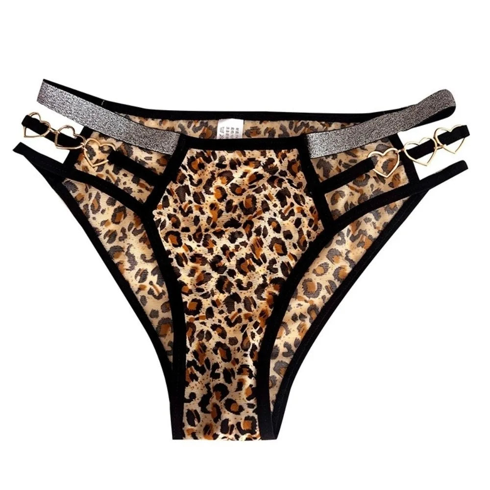 Lingerie Low-rise Women Underwear Glitter Strap Hollow Out Seamless Briefs Mesh Transparent Ladies Panties Gift