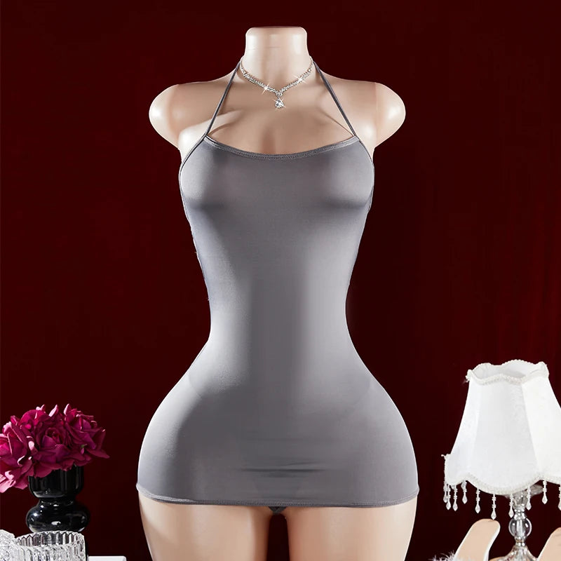Erotic Babydolls Underwear Porn Curved Tight Fitting Suspenders Sex Hollow Out Transparent Nightdress Women Dress Sexy Lingerie
