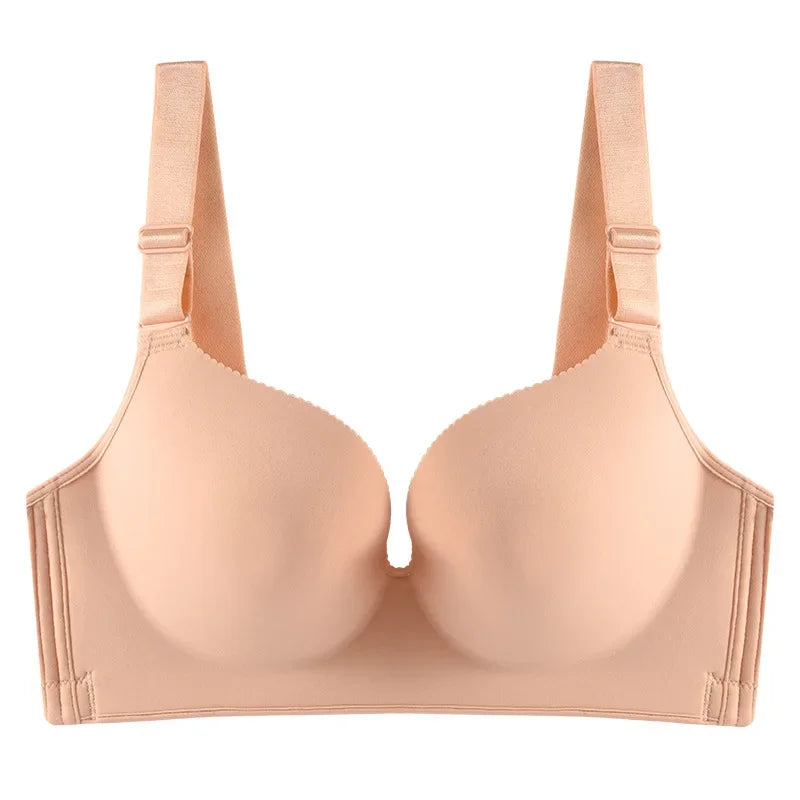 Sexy Smooth Seamless Intimate CDEF Women's Ultra-thin Full Coverage Large Chest Gather Solid Anti Sagging Bra Female Underwear