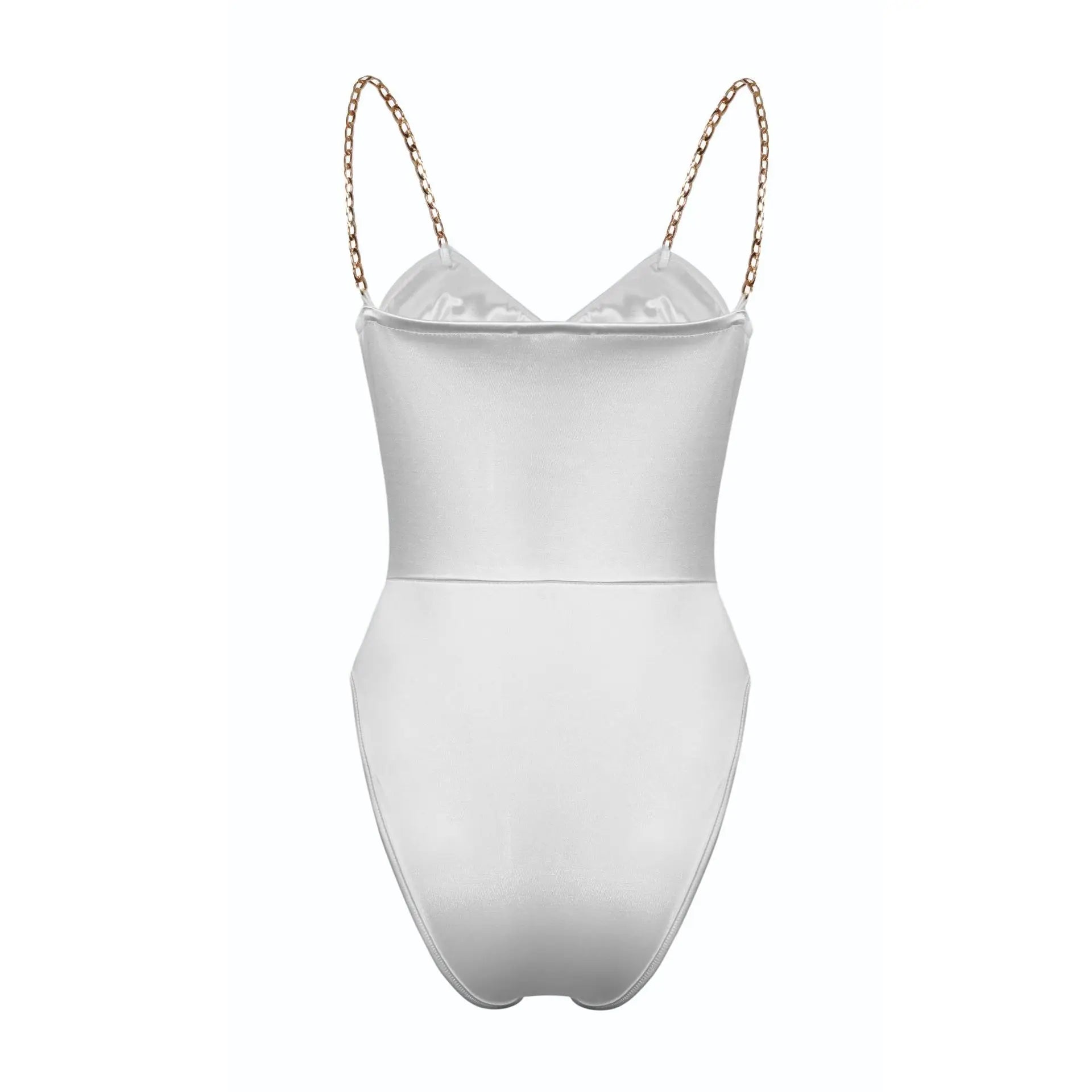 2026 Bodysuit Female Short Jumpsuit Lingerie Black White Elegant Coquette Chic Sexy Fashion Chain Backless Camisoles One-pieces