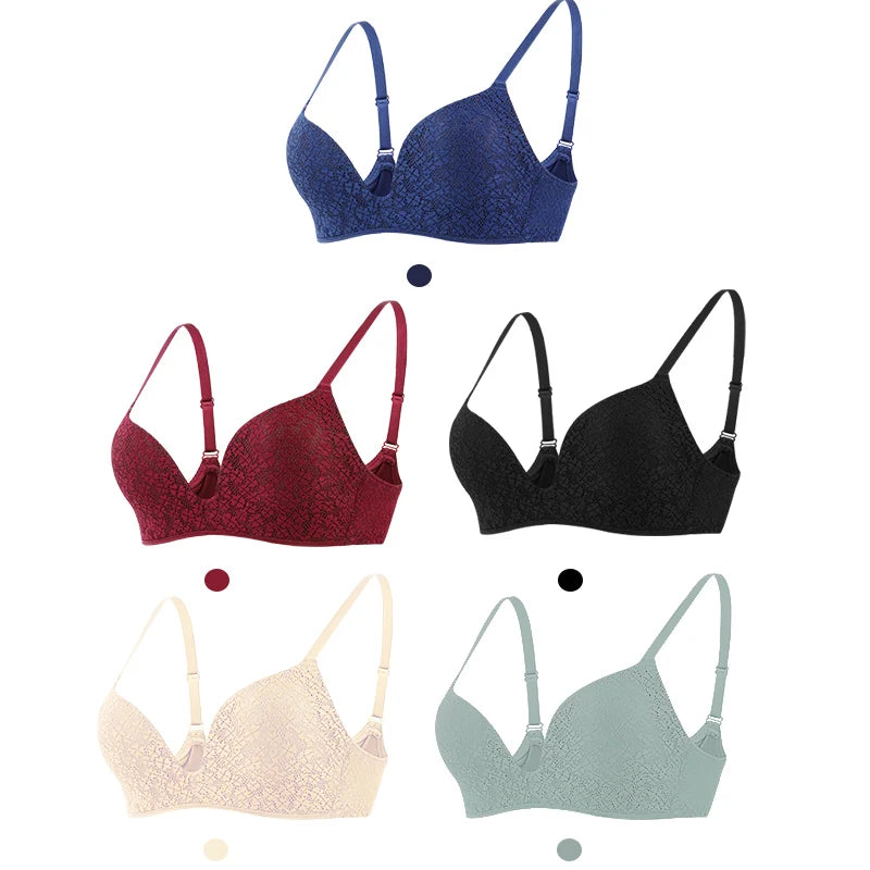 Sexy Lace Wireless Bras for Women Lingerie Push Up Bra Comfort Backless Sleep Tops Gathered Underwear French Bralette New