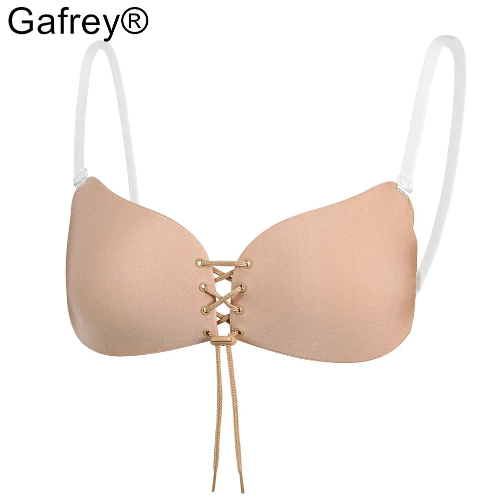 Invisible Strapless Adhesive Stick Bra Strapless Push Up Bras Women Sexy Backless Lingerie Seamless Silicone Bralette Underwear