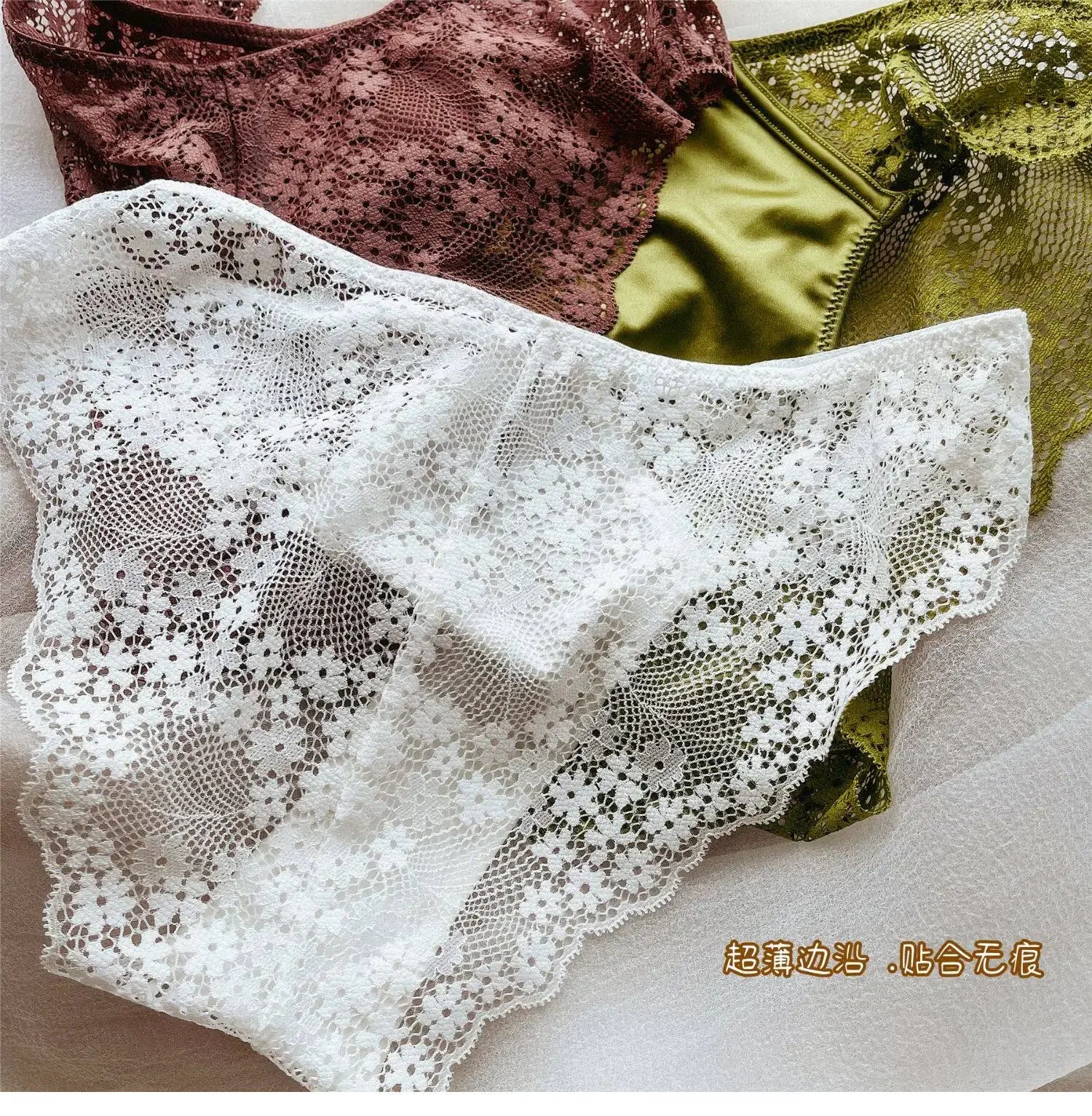 Elegant Sexy  Sheer Lace Balconette Minimizer Bra Set Underwire Push Up Anti-Sagging Side Support Bridal Lingerie for Big Bust