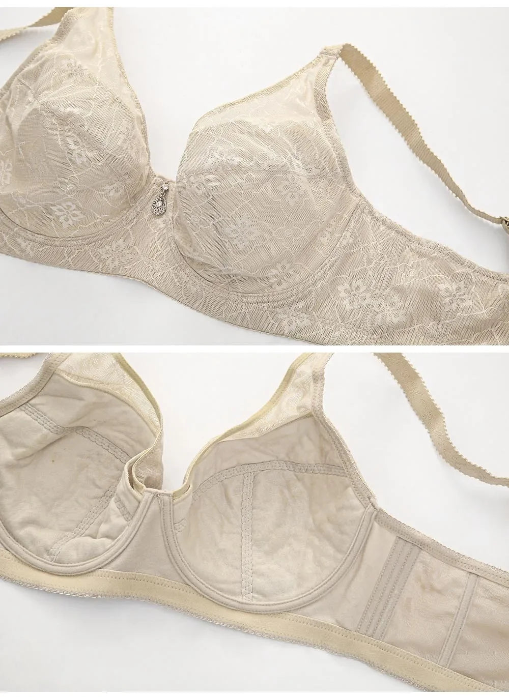 Huge Women Bra Size 38-54 Full Cup D E F G Cotton Lingerie Sexy Lace Minimizer Push Up Top Padded Underwire Bralette Underwear