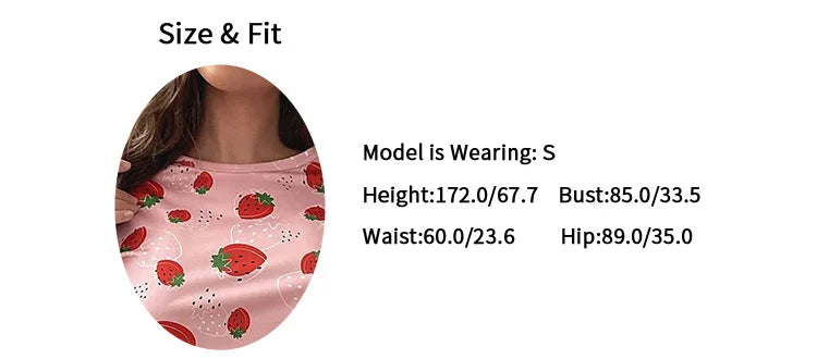 Pajamas Set for Women Breathable Cherry & flower Print Sleepwear Comfy Camisole Top and Shorts Pyjama Home Loungewear for Ladies