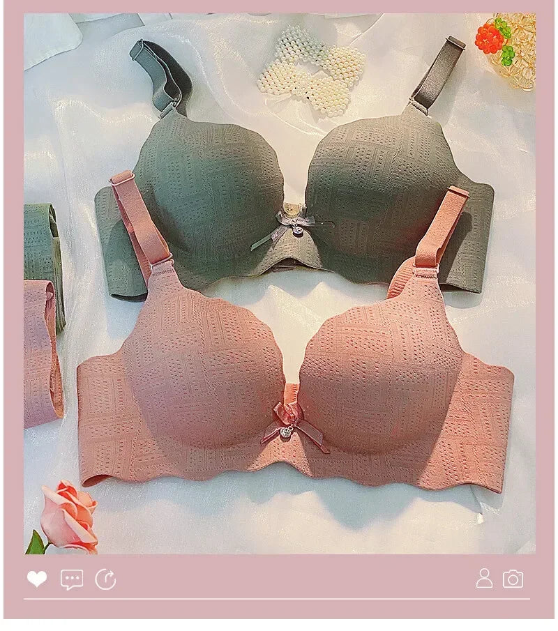 Seamless Push Up Women Bra Comfortable Adjustable Lingerie Wireless Sexy Bras 3/4 Cup Bralette Girl Brassiere Femenina