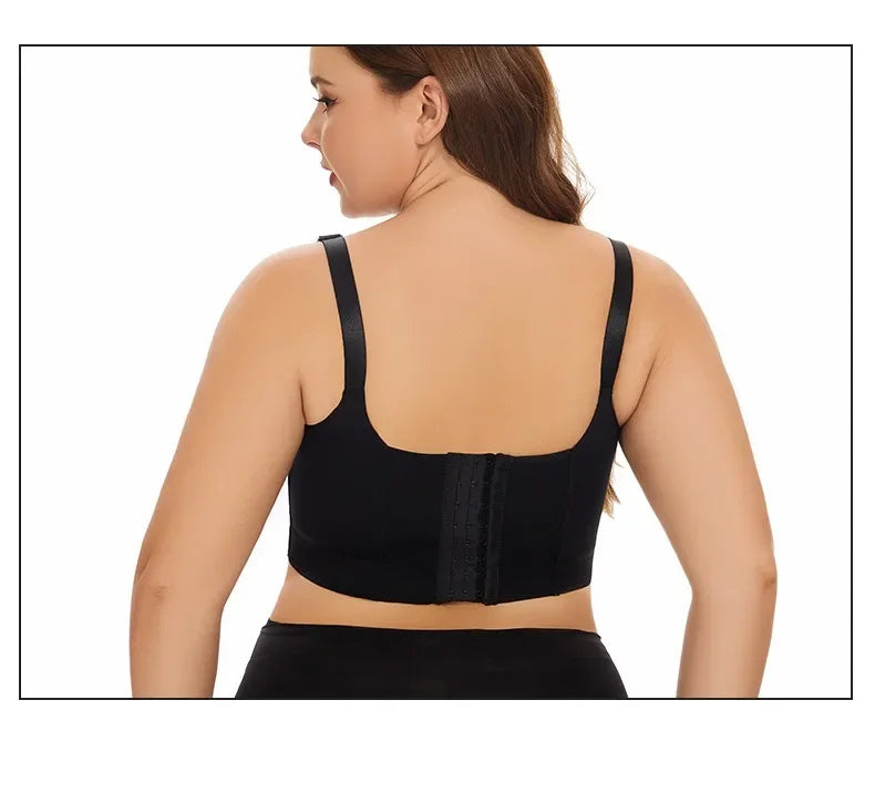 New Full Back Coverage Push Up Bras Women's Hide Back Fat Deep Cup Shapewear Fat Smoothing Uplift Underwire Bra for Big Bust