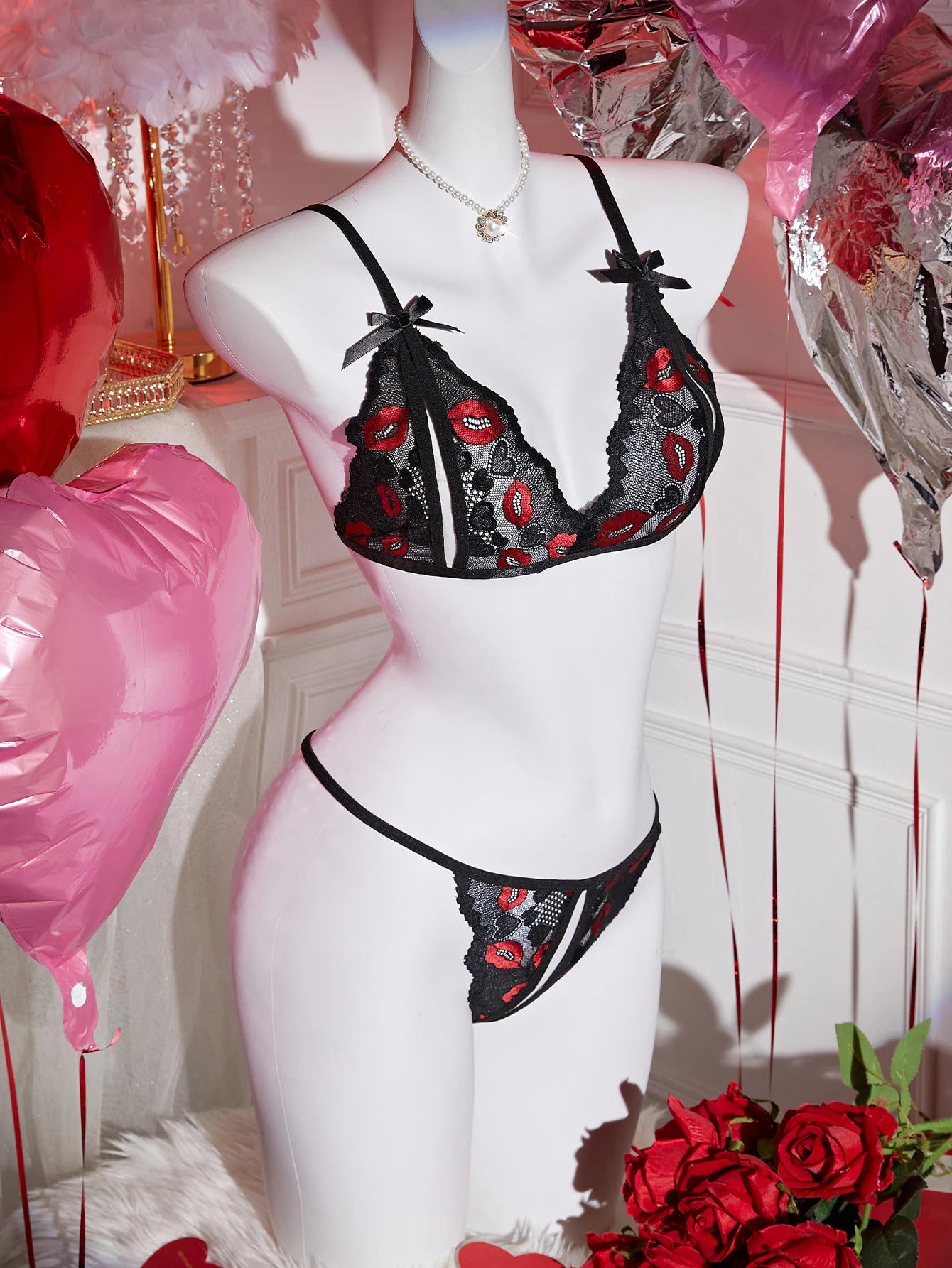 Sexy Adult Lingerie Sets Lace Embroidery Open Bra Suit Erotic Hot Crotchless Thong 2PCS Set Female Camisole Ultra Thin Underwear