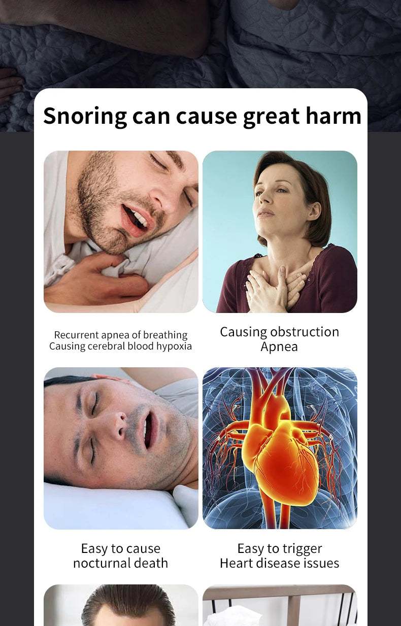 New Smart Anti Snoring Device Stop Snoring Dual Pulse Muscle Stimulator Anti Sleep Snoring Breathing Corrector Health Care