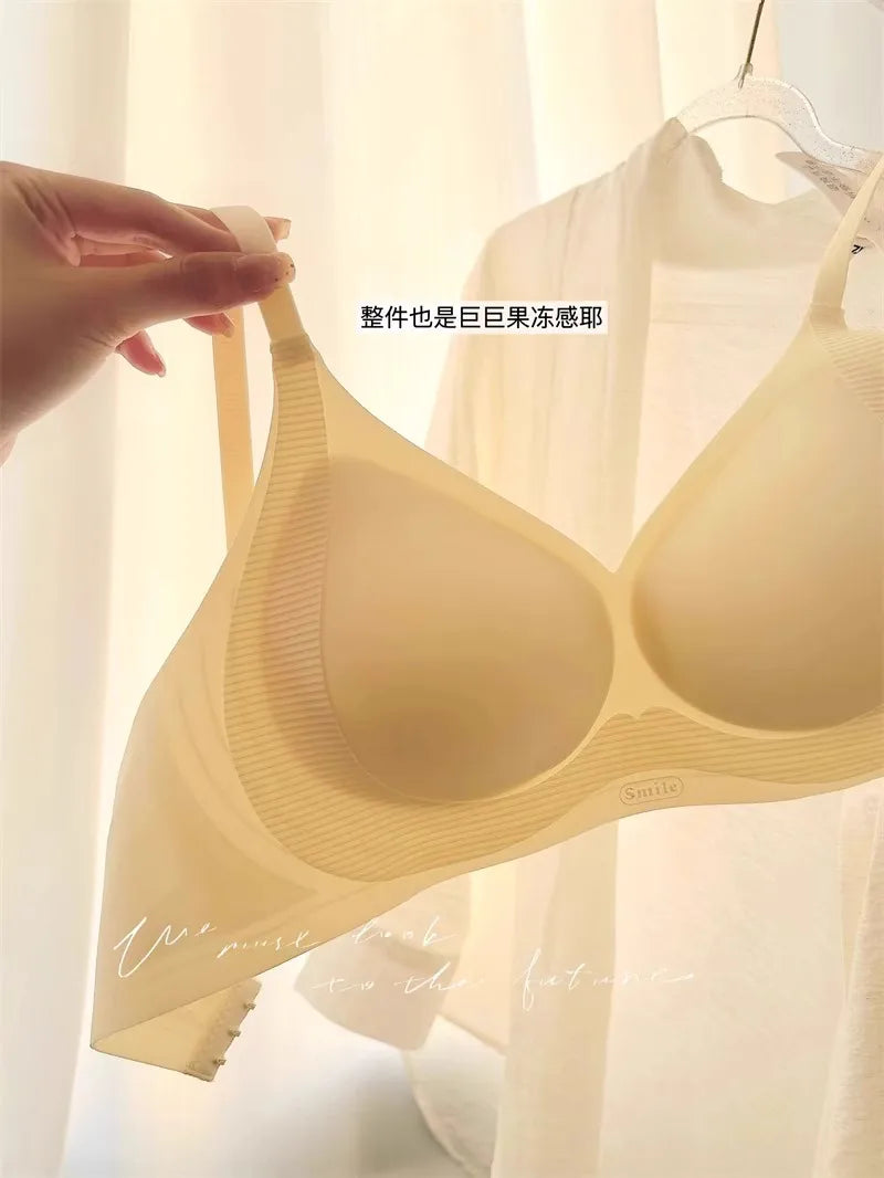 Seamless Wireless Bra Women Push-Up Gel Support Anti-Sagging Bralette Side Coverage Lift Comfort Bras Small Chest No Underwire