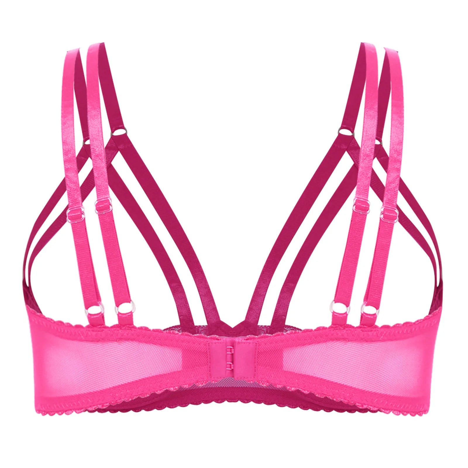 Womens Lingerie 3/4 Lace Cup Bra Push Up Balconette Tops Cupless Brassiere Underwire Open Breast Cup Exposed Nipple Bralettle