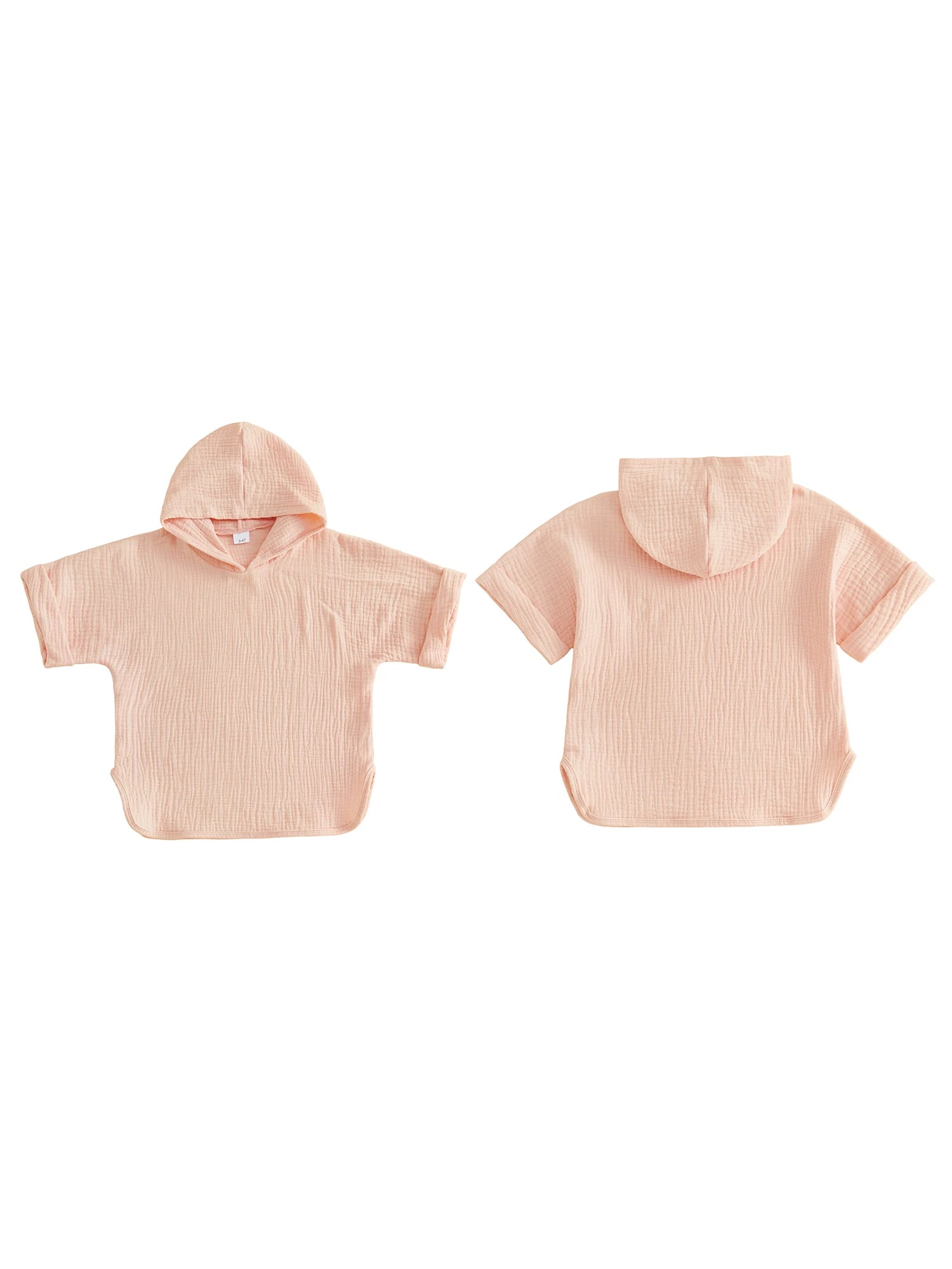 Kids Girls Boys Swim Cover-up, Toddler Hooded Bath Towel Solid Color Beach Clothes