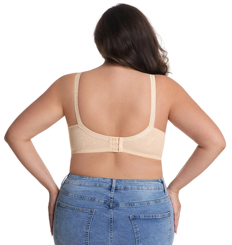 Plus Size Wireless Bra Full Coverage Soft Comfort Bras for Women Side Support Underwear No Underwire Brassiere Breathable