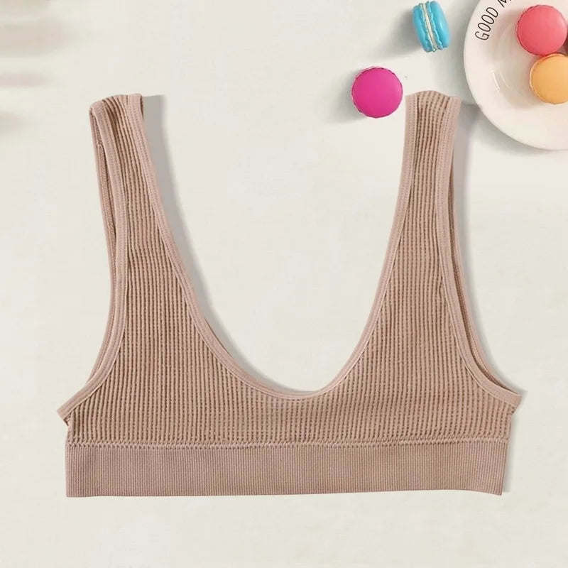 Women Seamless Bras Deep-U Shape Push Up Brassiere Sports Bralette Nowire Underwear Female Comfy Sexy Lingerie Top Intimates