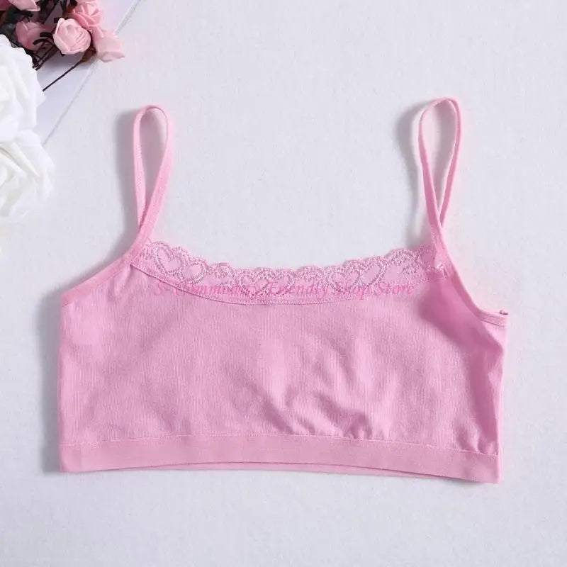 85AE Cartoon Bras for Teenage Girls Cotton Bra Five Colors U-Back Yoga Sports Bra