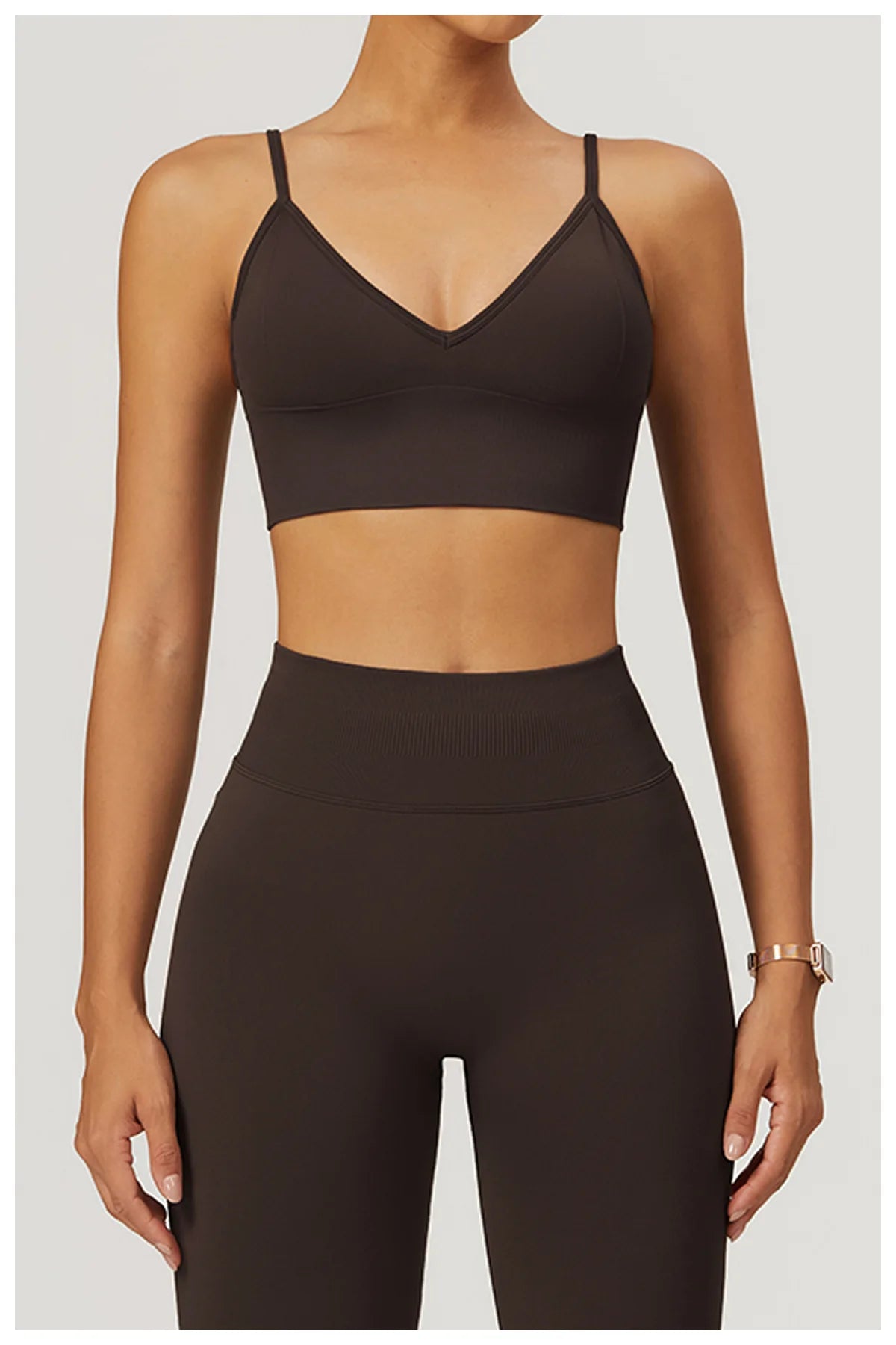 HBC Seamless Sports Bras for Women Fitness Yoga Bras With Removable Pads Adjustable Straps Gym Vest Top Bra Running Crop Top