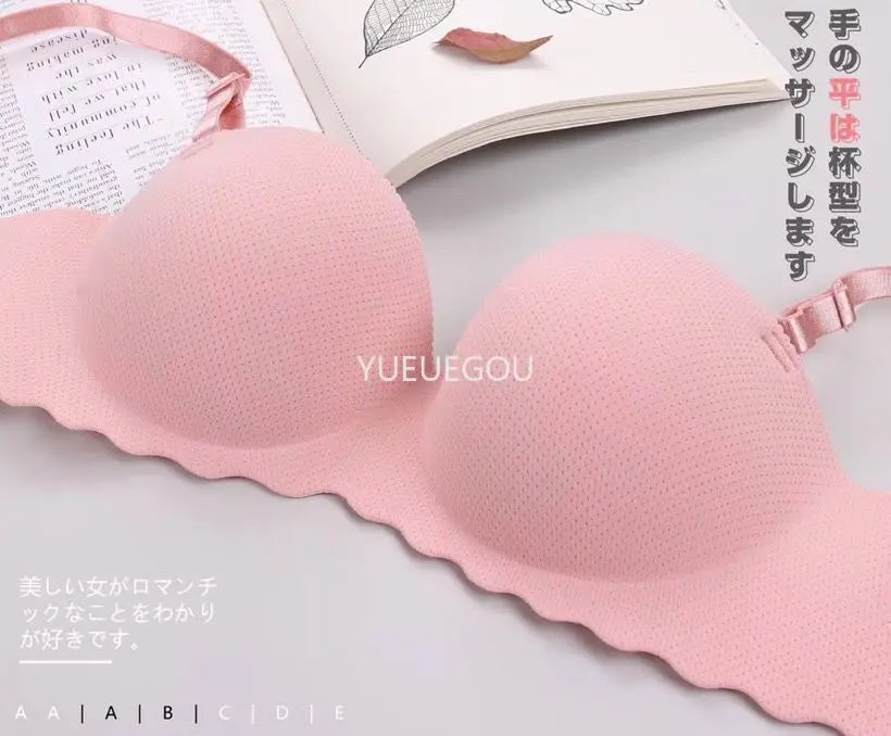 Seamless Demi Push Up Bra for Small Chest Non-Wired Ultra Padded Lift Bralette No Gap Plunge for Flat Bust Women