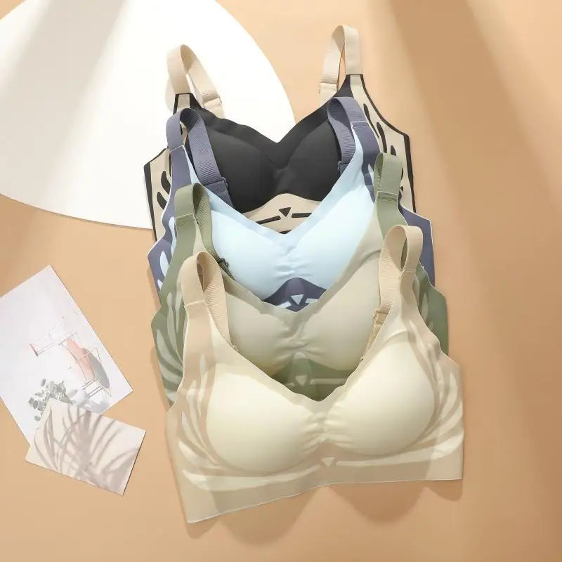 Women's Push Up Bras Seamless Comfortable Angel Wings Bras Sets Fashion Soft Breathable Underwear Female Cozy No Wire Lingerie