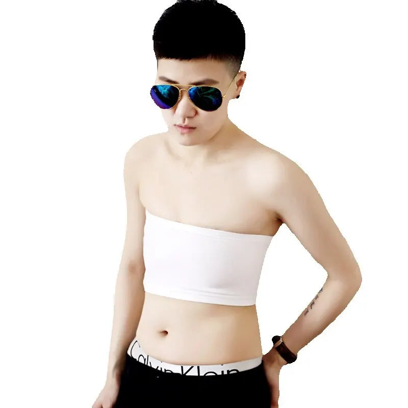 Strapless Buckle Breathable Non Bandage Chest Binder Undershirt Corset Breast Binder Tight Tops Shaper Trans Binder