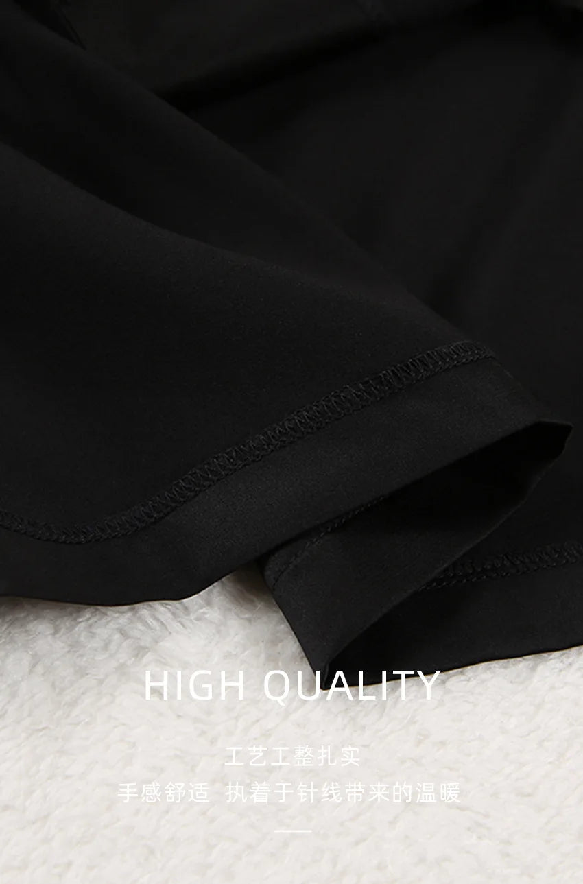 Two Pieces Women Pajama Sets Single Breasted Blouses Lounge Full Sleeve Spliced Straight Pants Casual Solid Lady Sleepwear