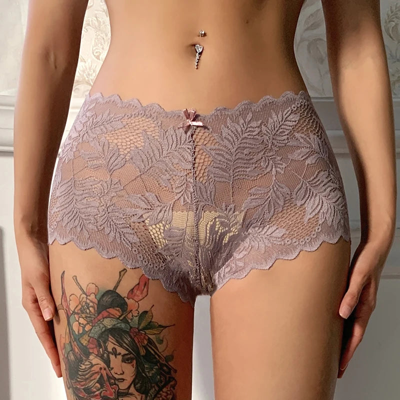 Sexy Lace Lingerie For Women Seamless High Waist Women's Panties Sexy Female Underwear Solid Comfort Hollow Out Briefs Intimates