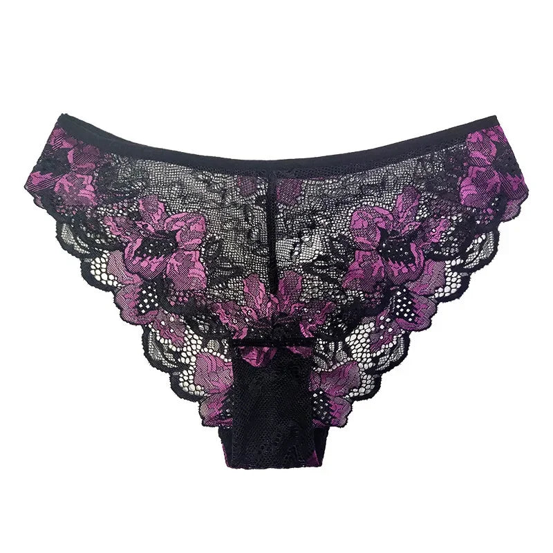 1pcs Large Size S-XXL Sexy Lace Women Panties Low Rise Floral Breathable Comfortable Sexy Lingerie Lady Briefs Fashion Underwear
