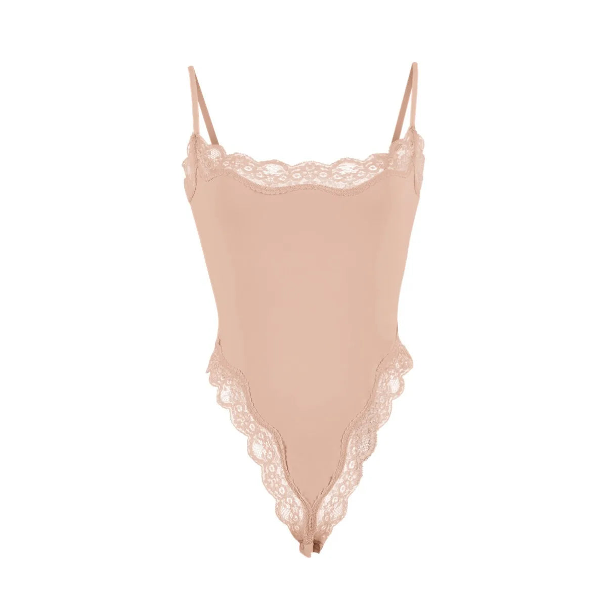 Meet'r Lace Camisole Bodysuit Lingerie Ladies Lace-edged Sexy Body-shaping Shapewear G-string Inner Tight Corset Underwear