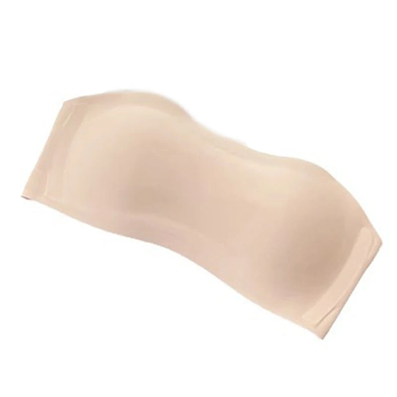 Strapless Bra For Women Outdoor Summer Wear Thin Non-slip Seamless Invisible Chest Tube Shrink Jelly Wrap Bra
